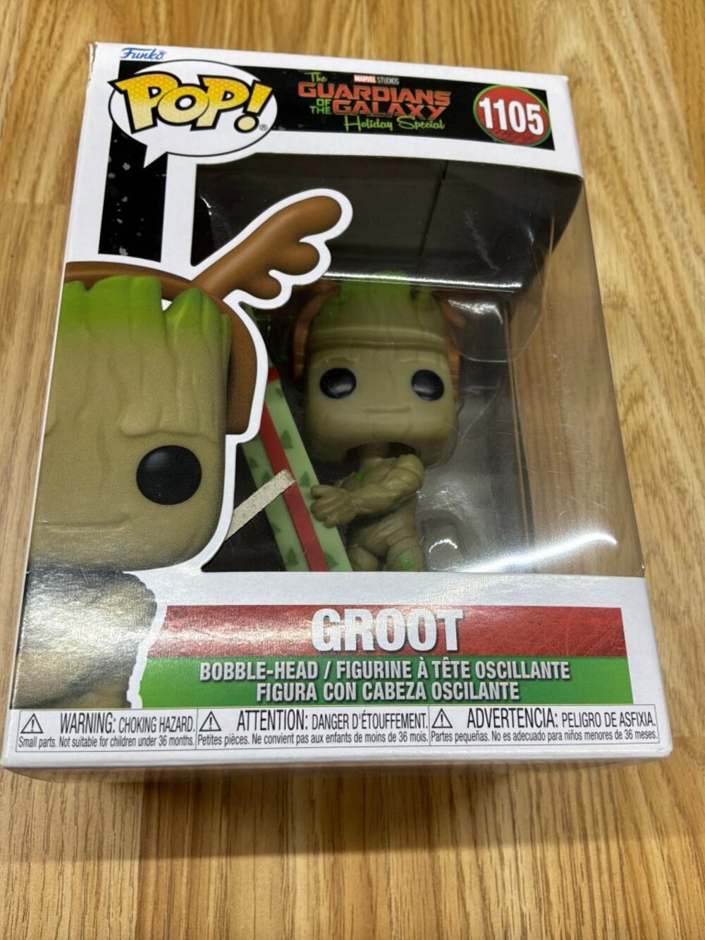 Funko Pop Marvel Groot #1105 Guardians of the Galaxy Holiday Special New